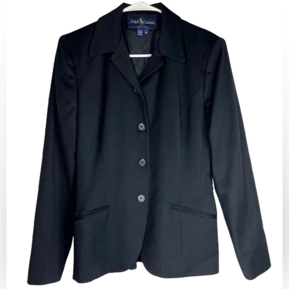 Ralph Lauren 100% Wool Usamade Ilgwu 5 Button Closure Blazer Vintage Size 8